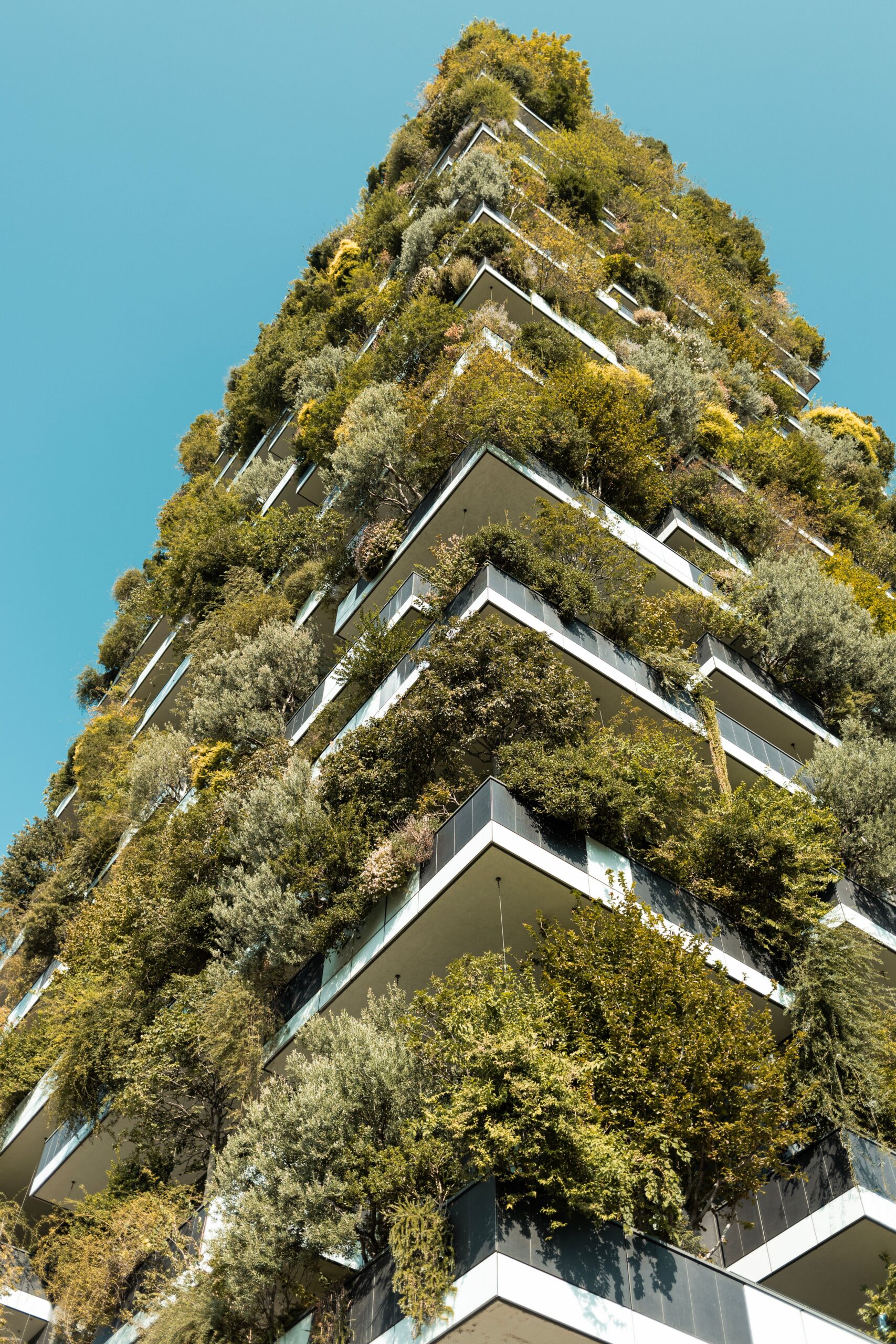 Stunning view of Milan's Bosco Verticale, covered in lush greenery.